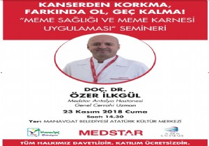 Do.Dr.zer lkgl Meme Saln Manavgat da Anlatacak