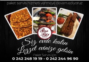 Paa Bey Kebap     Siz Evde Kaln,Lezzet Evinize Gelsin   hizmeti