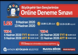 Bykehirden rencilere online LGS ve TYT deneme snav