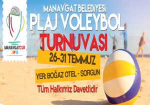 MANAVGAT TA PLAJ VOLEYBOLU HEYECANI BALIYOR