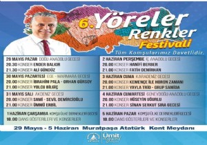 Muratpaşa'da Yöreler Renkler Festivali başlıyor