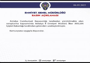 Antalya l Emniyet Mdr lker Arslan'a grevden uzaklatrma Karar
